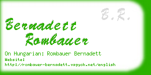 bernadett rombauer business card